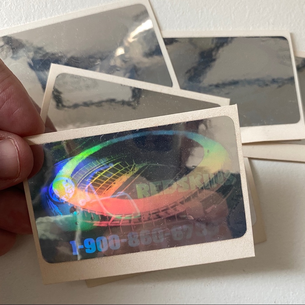 Vintage Washington Redskin Stadium stickers Lot of 6